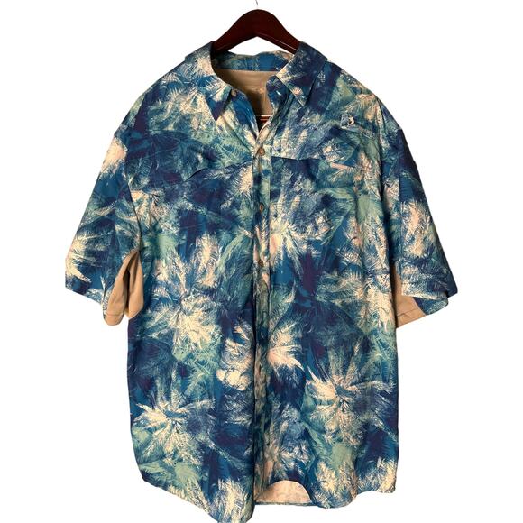 Reel Legends Mariners II Men’s Short Sleeve Fishing Shirt Large UPF 50 Like New - Picture 1 of 5